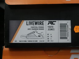 Ride Concepts LIVEWIRE Youth Charcoal/Orange  str.36 US4/UK3 23.3cm