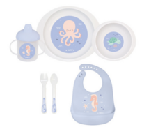 2 pk. SARO  Ocean Life Spisesæt 6 stk