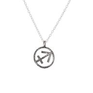 Oxidized Sagittarius Necklace - Str. 40+5