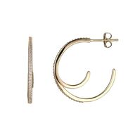 Sparkling Twisted Hoops - Str. One Size