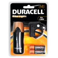 4 sæt Duracell cykelforlygte med holder og batterier