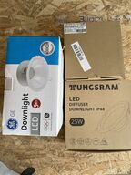 8 stk. ass. LED GE/Tungsram indbygningsspots i 3000 og 4000K