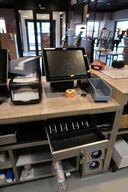 Kasseapparat CBE, bonprinter, pengeskuffe m.m.