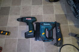 3 stk. akku håndværktøj MAKITA, BOSCH, METABO