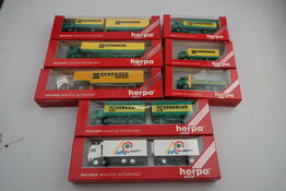 8 stk. modellastbiler HERPA 140638, 828009, 806064, 807021 m.fl.