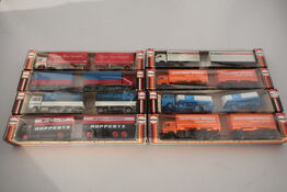 8 stk. modellastbiler HERPA 818428, 801322, 802321 m.fl.