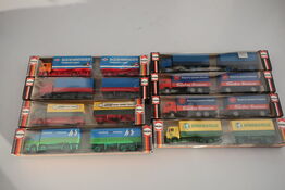 8 stk. modellastbiler HERPA 811306, 811330, 801322, 811092 m.fl.