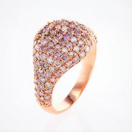 Diamantring med 1.56 kt. i pink diamanter - 14 kt. rosa guld - 6662 - Vejl. pris: kr. 59.495,-