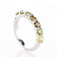 Diamantring i 14 karat hvidguld med 1.65 kt. diamanter i Natural fancy mix color - 2339 - Vejl. pris: kr. 27.995,-