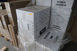 1 stk. kasse med plastikkasser ECOBOX Unionbox Terry 