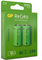 6 pk. GP ReCyko Genopladelige C-batterier 3000mAh 