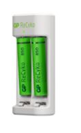 8 pk. GP ReCyko Batterilader E211 (USB) inkl. 2 x AAA 850 mAh batterier