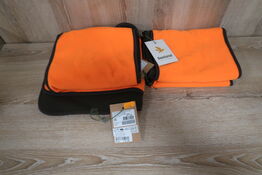 2 stk. Seeland Reversible Fleece halstørklæde Pine green/Hi-Vis orange One Size