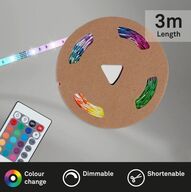 5 stk. briloner rgb led strip 3 meter med remote(ubrugt)