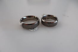 2 stk. ringe i titanium