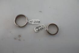 2 stk. ringe i titanium