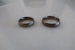 2 stk. ringe i titanium