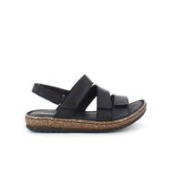 Sort skindsandal med fire indstillelige remme fra Relaxshoe 942-001ne - Str. 39