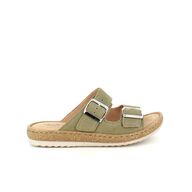 Slip in sandal i mat grøn skind fra Relaxshoe 942-005 - Str. 41