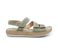 Grøn skindsandal med fire indstillelige remme fra Relaxshoe 942-001 - Str. 38