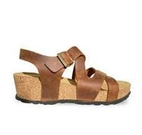 Cognac sandal på korksåler Relaxshoe 895-018 - Str. 42