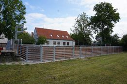 Boldbane Galvaniseret stål/træ 18,5x10M