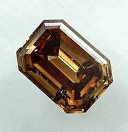 Diamant - 0,30 ct. - Cognac farvet - Smaragdskåret - SI2