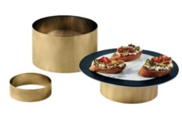 Opsatser runde sæt 3 stk guld look  (udstillingsmodel)