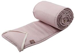 NG Baby Sengerand til tremmeseng 100% hør, Rose - 360x25 cm 