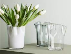 2 stk.Tulipanvase 'glas' AIDA, 5 stk. Skåle HÜBSCH