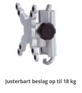 3 stk. Multijusterbart vægbeslag