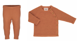 Voksi Bukser – Uld & Uldtrøje Honeycomb Sandstone Peach - Str. 62/68