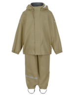 2 sæt Mikk-Line PU Regntøj - Olive Gray - Str. 122