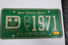 Skilt "Walt Disney World Florida 1971"