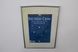 Signeret nodehæfte "Southern Cross - Crosby, Stills and Nash"