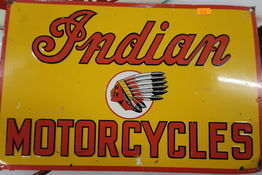 Skilt "Indian Motorcycles"