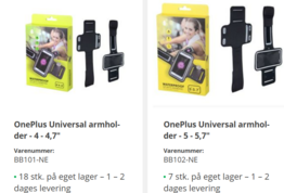 OnePlus Armholdere til Smartphones (18 stk. op til 4,7" + 7 stk. op til 5,7" = 25 stk.)