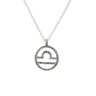 Oxidized Libra Necklace - Str. 40+5