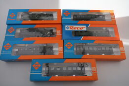 7 stk. model togvogne ROCO 4214S, 4201, 4201A, 4215, 44212, 4214