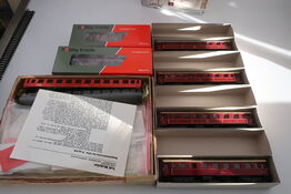 7 stk. model togvogne HOBBYTRADE 51073, 51053, LONG 1109, 1201