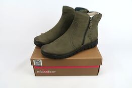 Vinterstøvle i læder Grøn Relaxshoe 749-035 - Str. 37