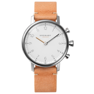 Armbåndsur, Kronaby Nord 38 Mm Hybrid Smartwatch White, Leather Strap