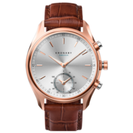 Armbåndsur, Kronaby Sekel 43 Rose - Silver, Brown Leather