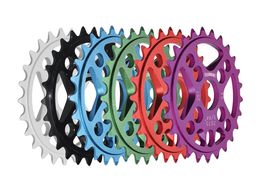 2 stk. Gusset 4-Cross Chainring 1 Bolt BMX 7075 Alu 25T Blue