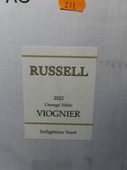 12 fl. hvidvin, RUSSEL VIOGNIER CIENEGA VALLY 2022