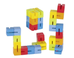 5 pk. Puslespil - hjernebrud fra Goki - Cube Puzzle (4+)