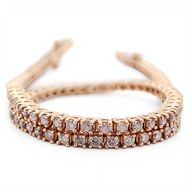 Tennisarmbånd i 14 karat pink guld med 1,17 karat lyserøde diamanter - 8478 - Vejl. pris: kr. 87.495,-