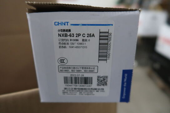 58 automatsikringer CHINT NXB-63 2P C 25A