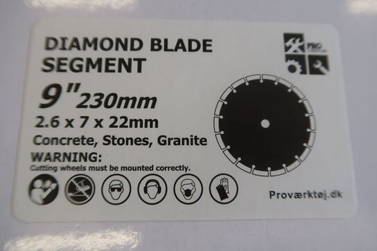 5 stk. Diamantklinger 230mm Segment