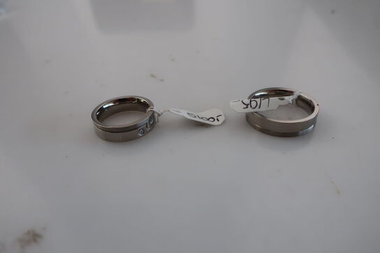 2 stk. ringe i titanium